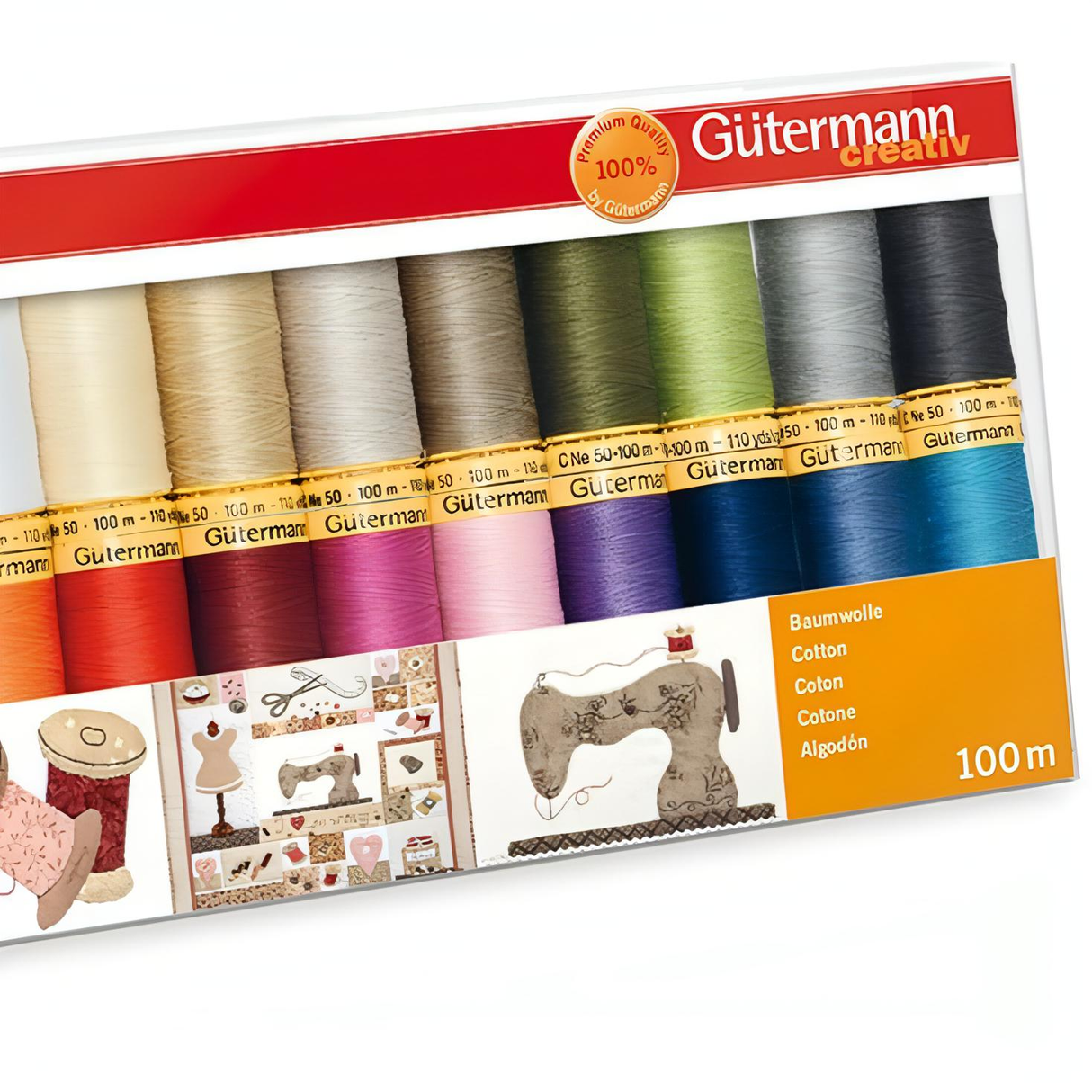 Gutermann Thread Set Natural Cotton 100m - Pack of 20