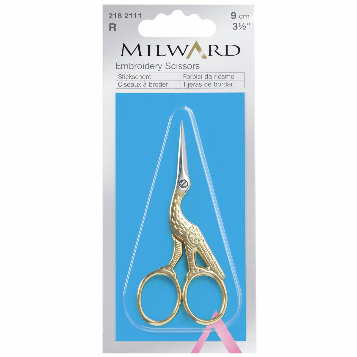 Embroidery Scissors Stork Gold 9cm