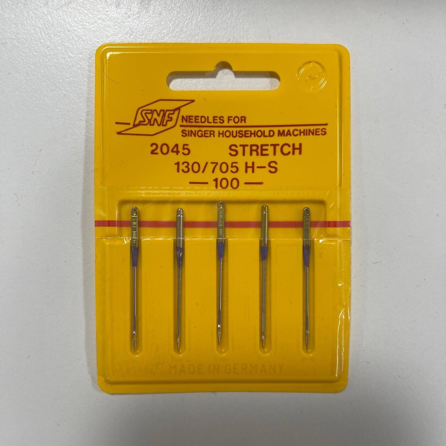 5 x Stretch 2045 100 weight needles for Singer machines (made in Germany)
