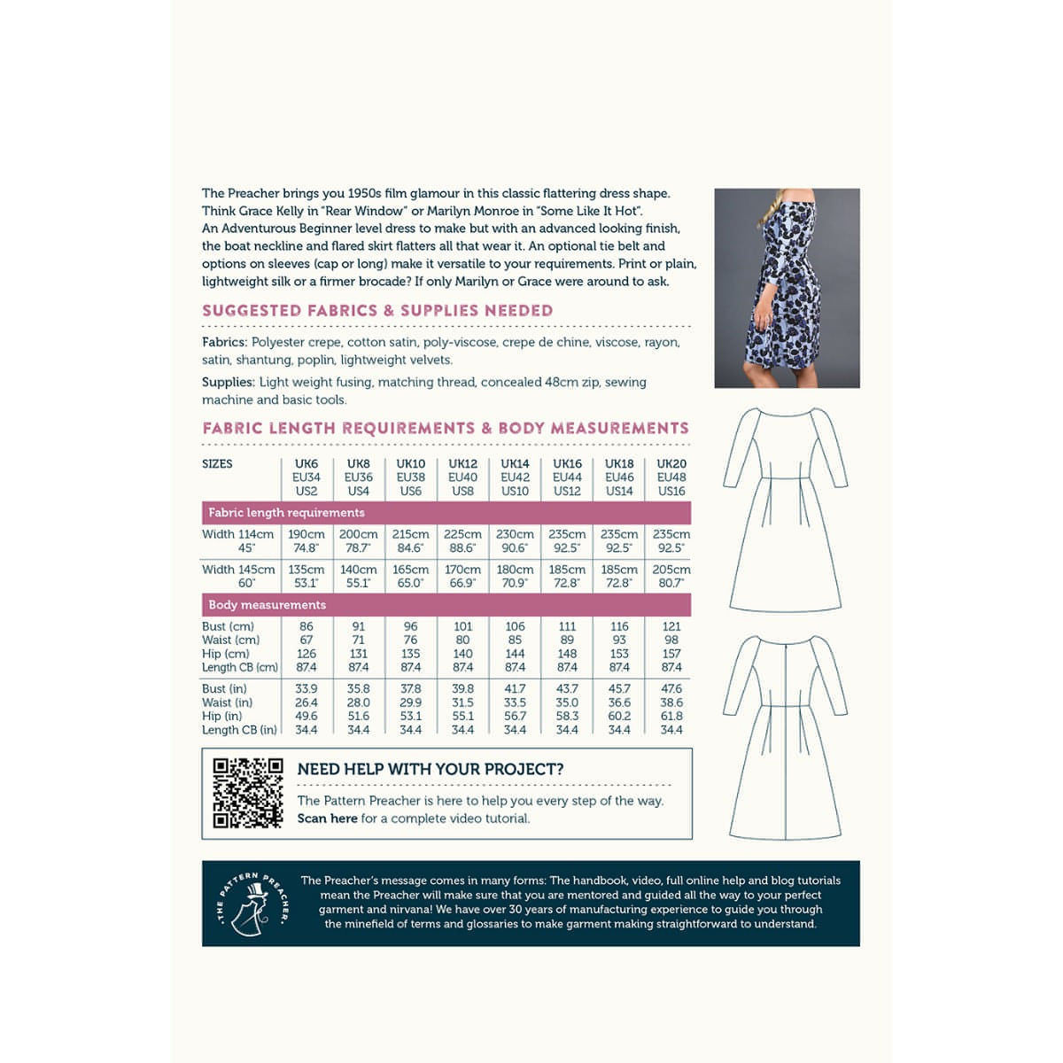 Sewing Pattern - The Gabbie Dress by The Pattern Preacher