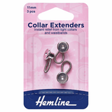 Hemline Metal Collar Expanders - 11mm (Pack of 3)