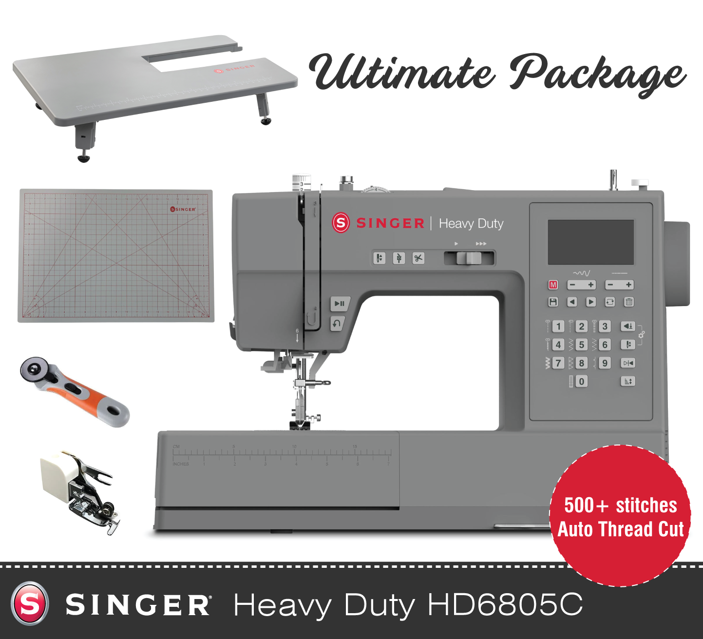 Singer Heavy Duty HD6805 Sewing Machine with auto thread cut - over 500 stitch patterns