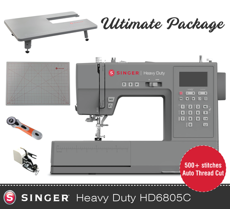 Singer Heavy Duty HD6805 Sewing Machine with auto thread cut - over 500 stitch applications