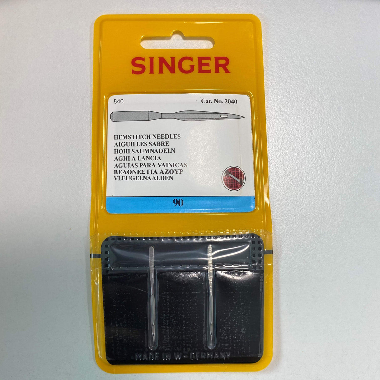 2 x Singer 2040 size 90 Hemstitch wing needles