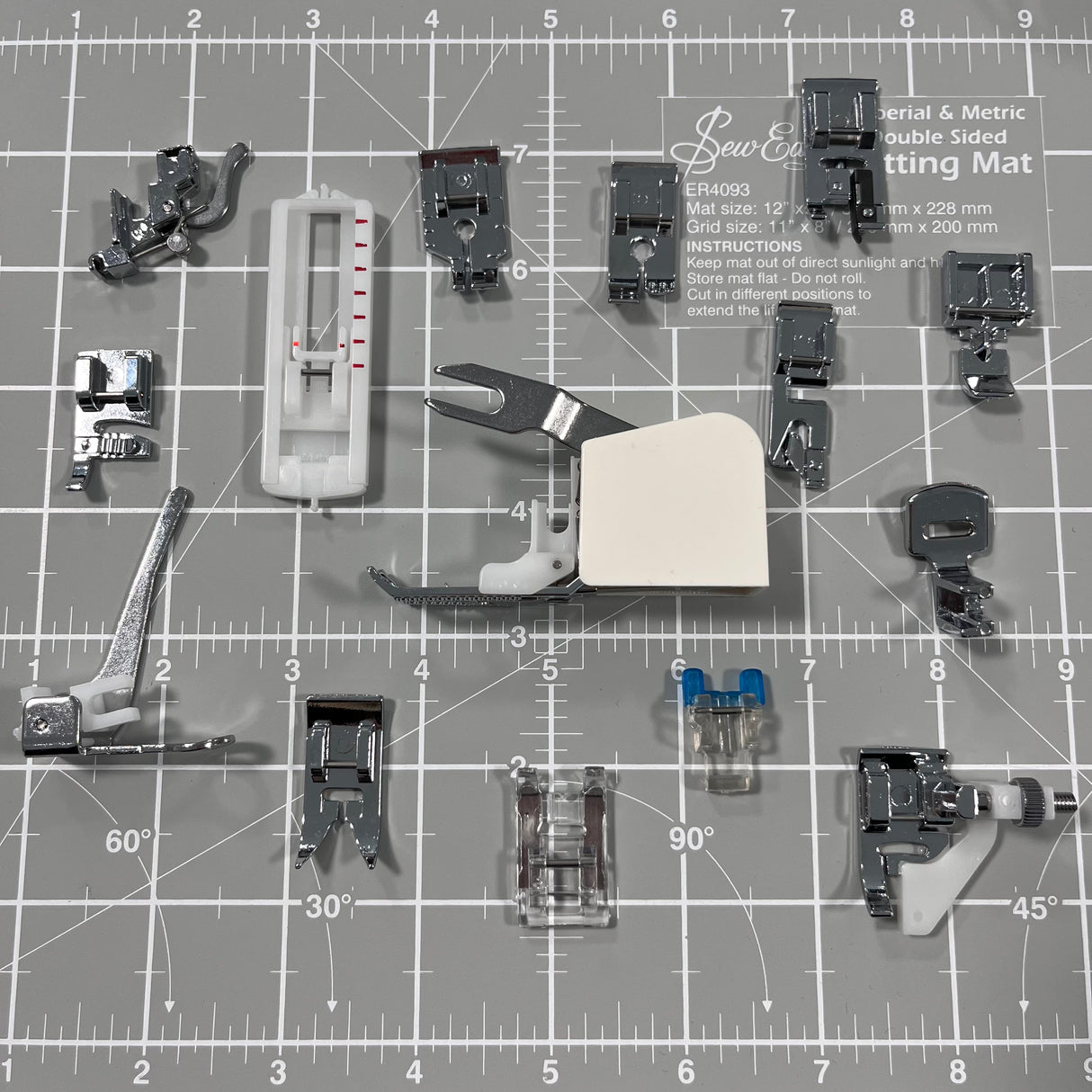 Ultimate 15 piece Ultimate Sewing Foot Accessory Kit including Walking Foot (presser feet)