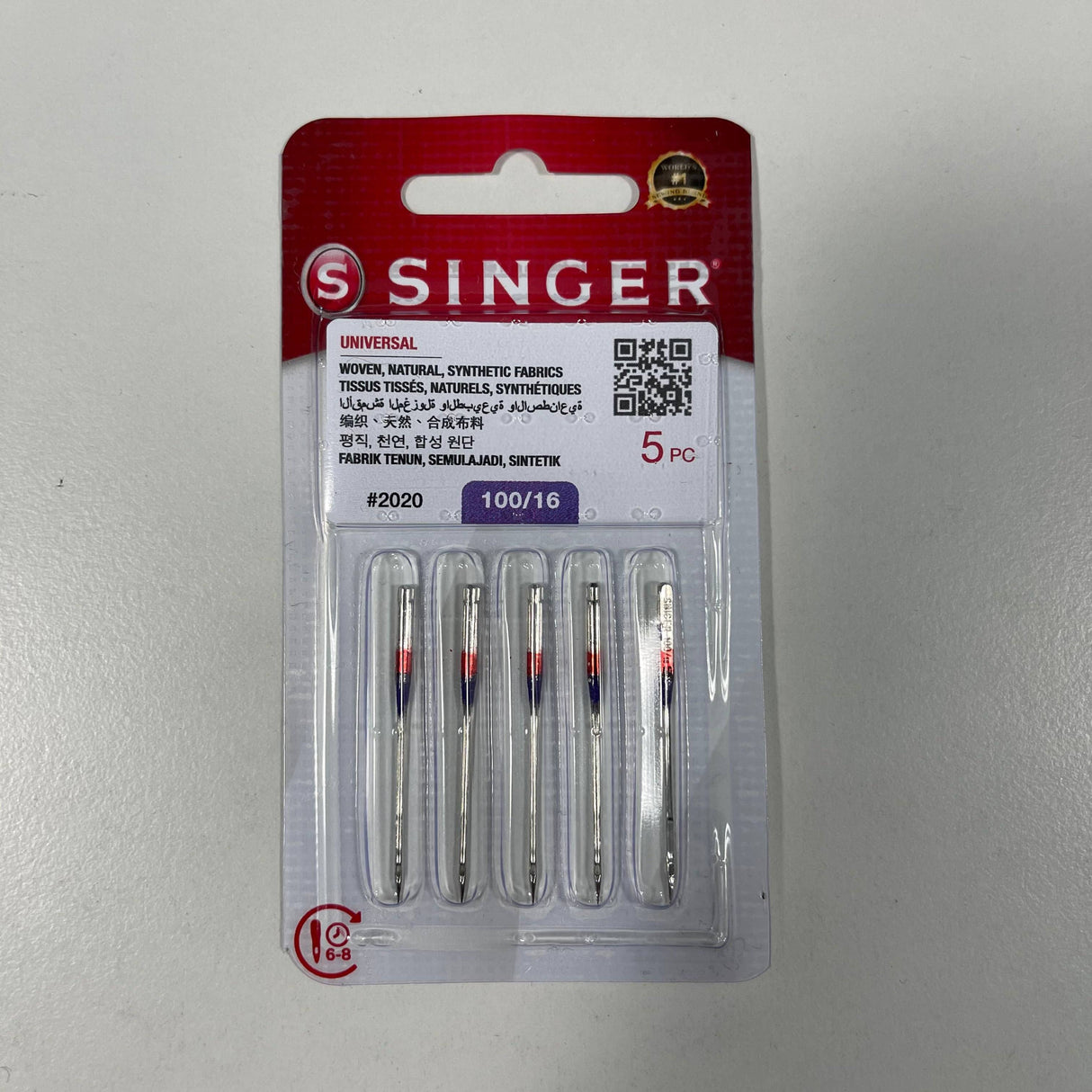 5 x Singer Heavy weight Needles (2020) Universal 100/16 (Heavy Duty)