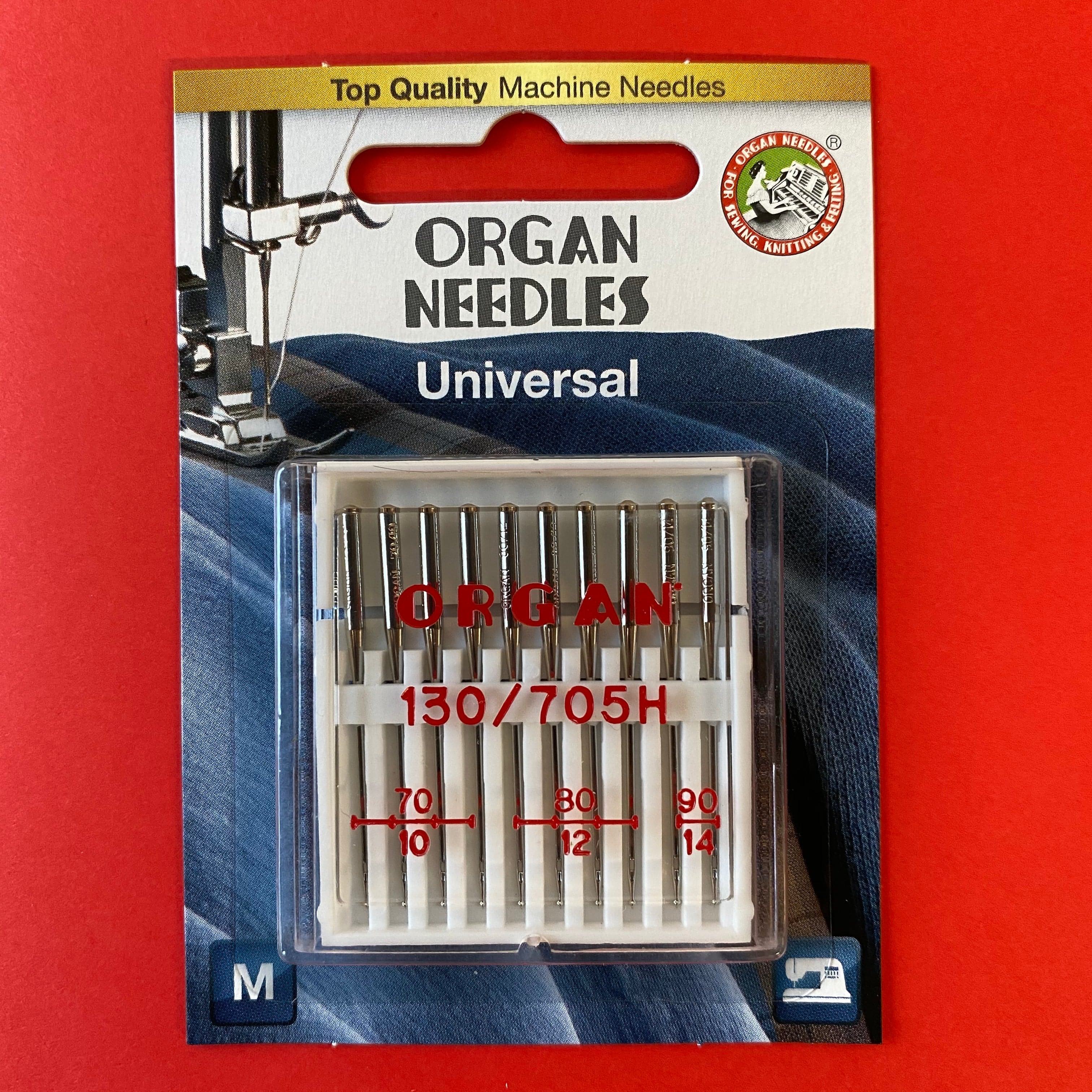 Organ Universal Assorted Needles 10 pack, sizes 70, 80 and 90 (light to medium weight)
