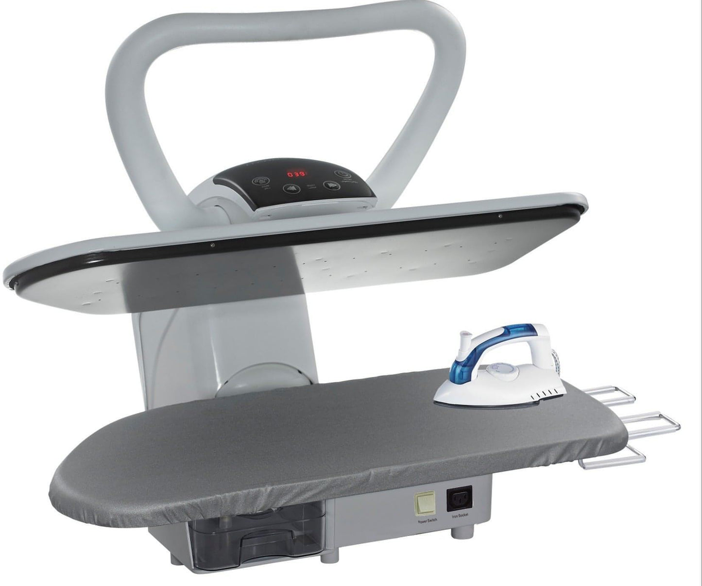 HD70 White Steam Ironing Press 68cm Professional Heavy Duty with Iron