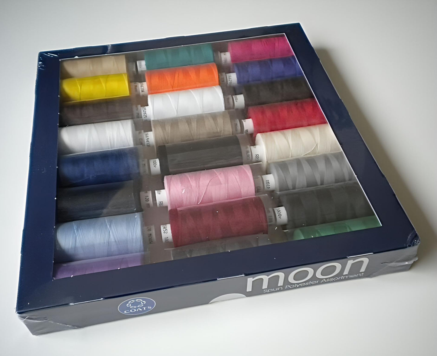 Coats Moon Thread - 24 x Extra large 1000y reels - Ideal for Sewing, Overlocking and Quilting