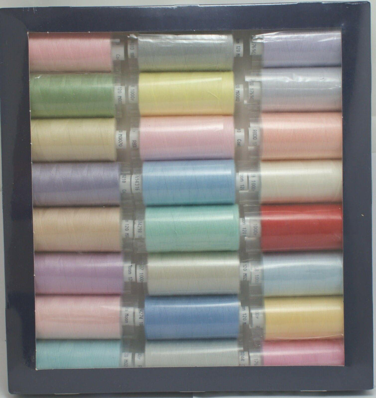 Coats Moon Thread - 24 x Extra large reels - Ideal for Sewing, Overlocking and Quilting - Light / Pastels set