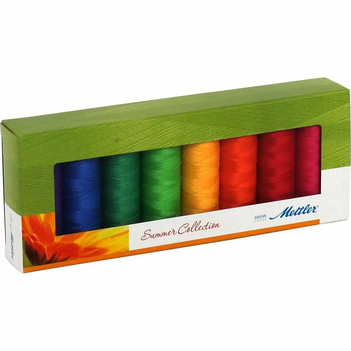 Mettler Silk-Finish Cotton No. 50 150m Summer 8 spools - thread set