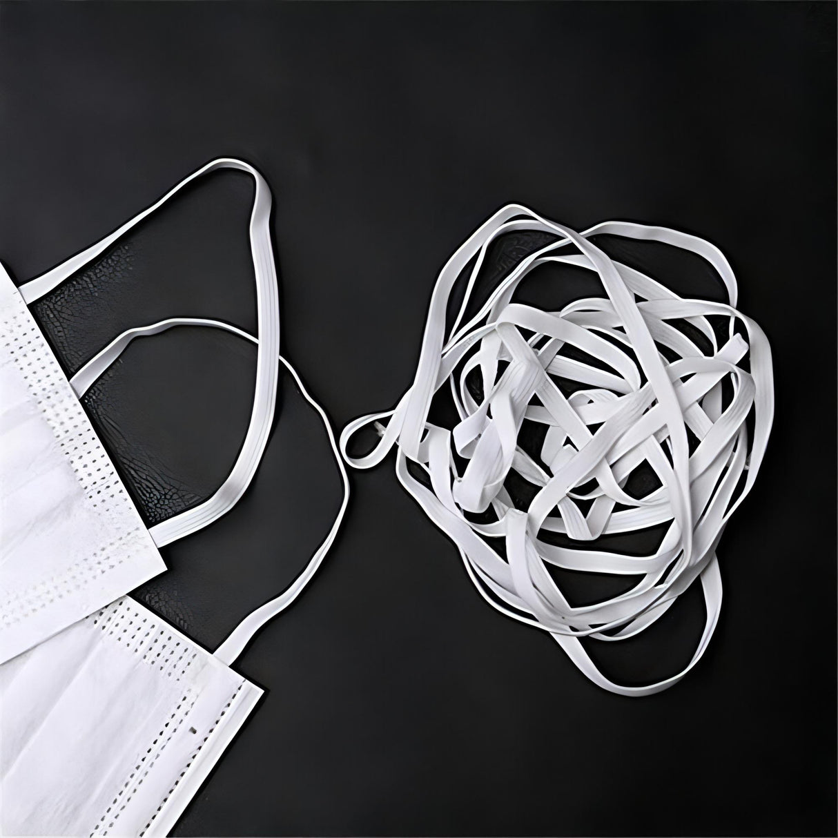 White Elastic 2 metre length. Superfine - ideal for making facemasks