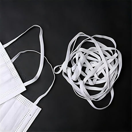 White Elastic 5 metre length. Superfine - ideal for making facemasks