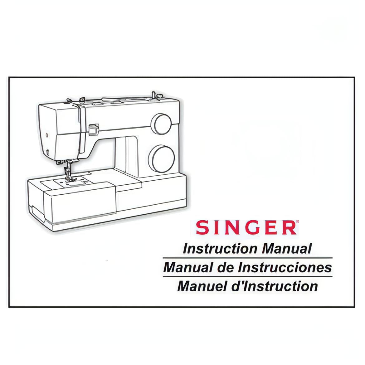 Instruction Manual for a Singer Sewing Machine (printed copy)